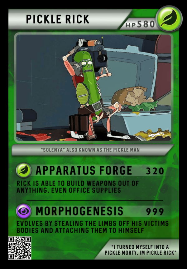 Pickle Rick Festicards Trading Card