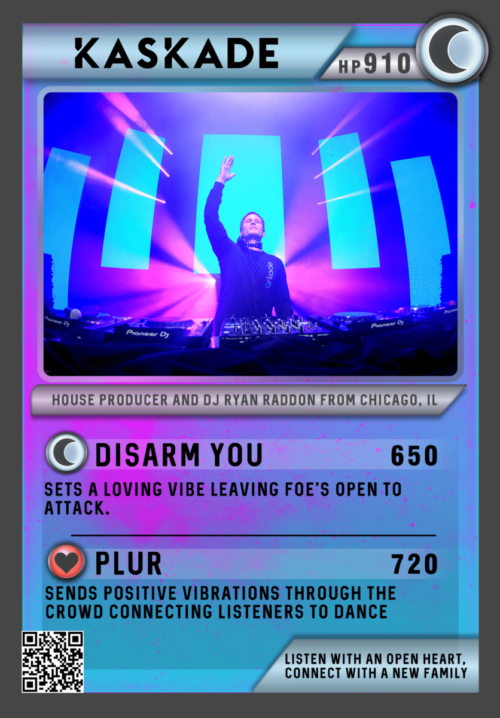 Kaskade Trading Card Festicard