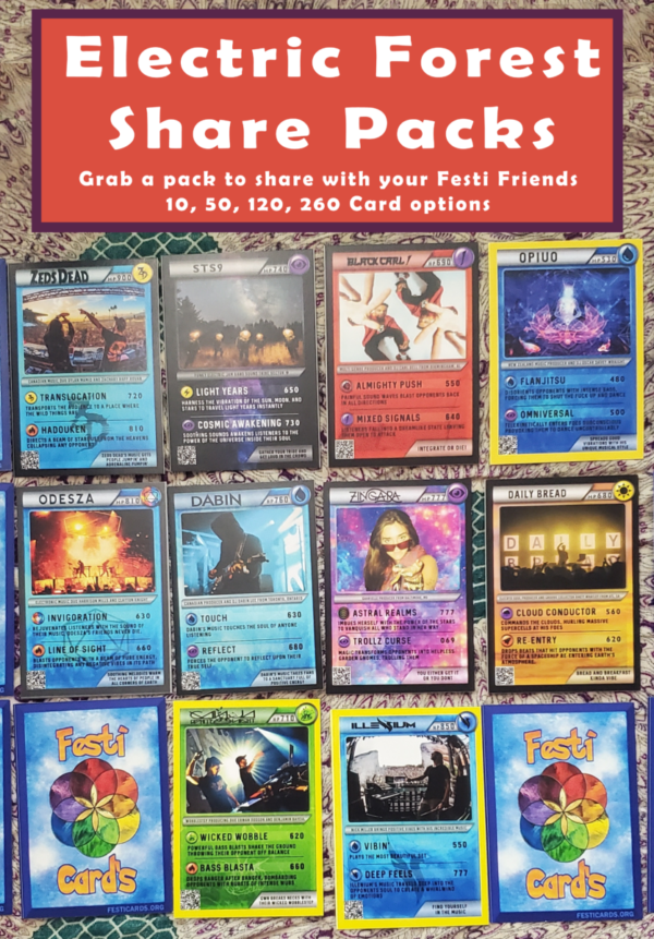 Electric Forest 2023 Share Pack Festicards Trading Cards